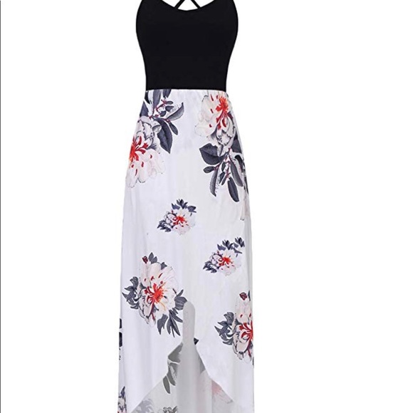 Floral print Asymmetric maxi dress - Picture 2 of 6
